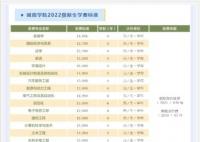 2023长沙理工大学城南学院专业的学费是多少收费标准最新