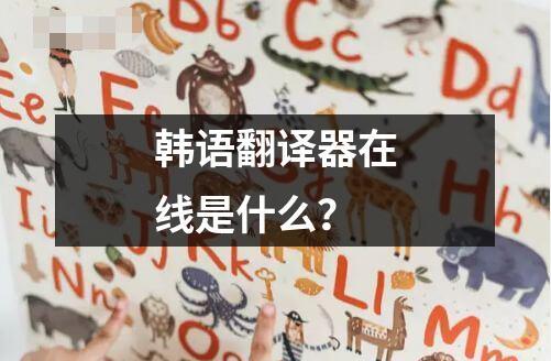韩语翻译器在线是什么？
