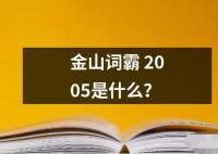 金山词霸 2005是什么？