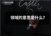 领域的意思是什么？