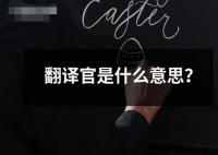 翻译官是什么意思？