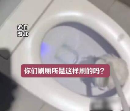 酒店竟用马桶刷蘸马桶水刷马桶 画面曝光简直不忍直视