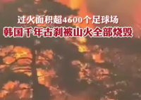 韩国千年古刹被烧毁 实在太恐怖了