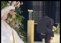 婚礼夫妻对拜 新郎对折式鞠躬 内幕曝光简直太意外了