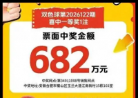 彩民花10元中682万大奖 简直太让人羡慕了